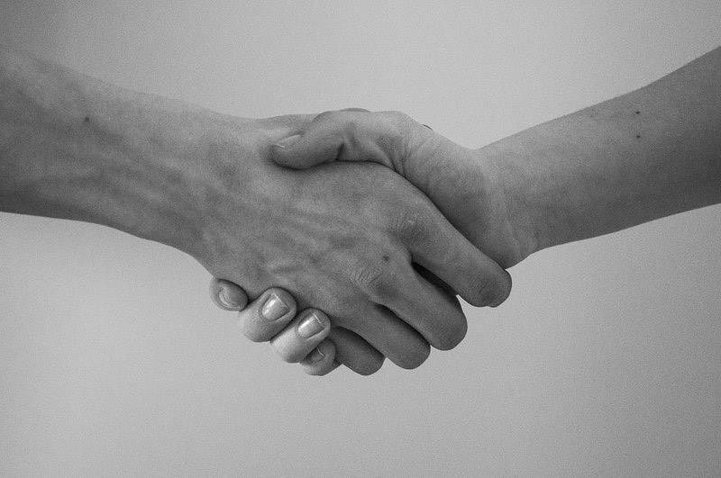 Handshake representing affordable pet dental pricing